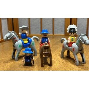 Lil Playmates Cowboys Indians Horses Lot
